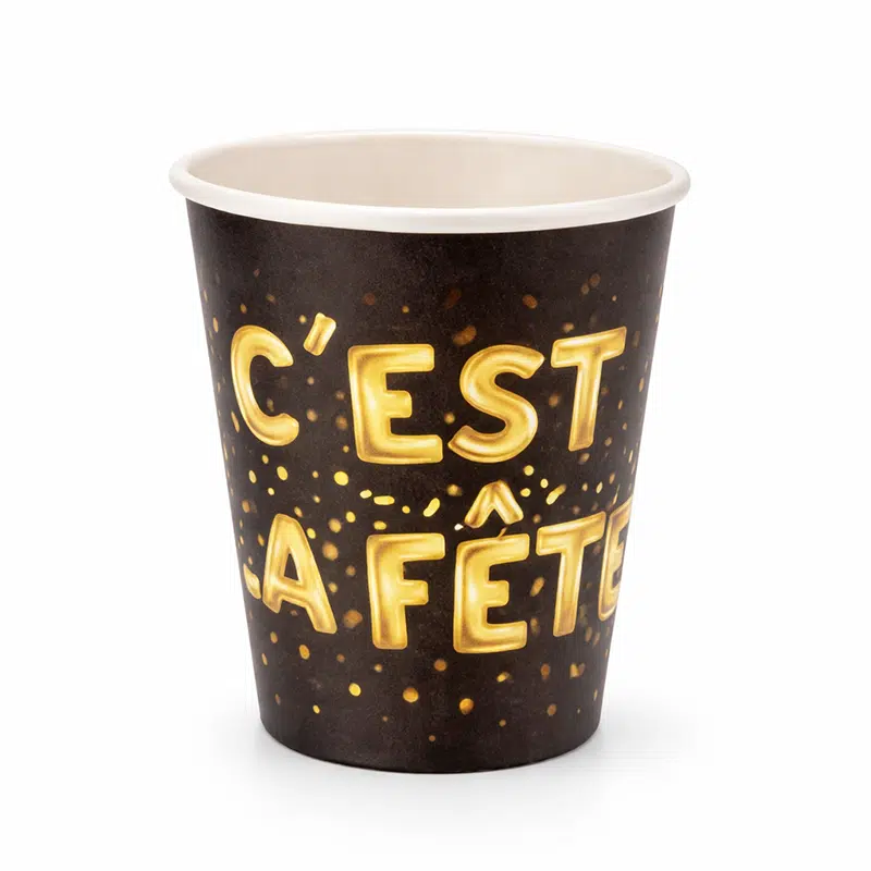 Bicchiere in cartoncino “c’est la fête” 20 cl x 8