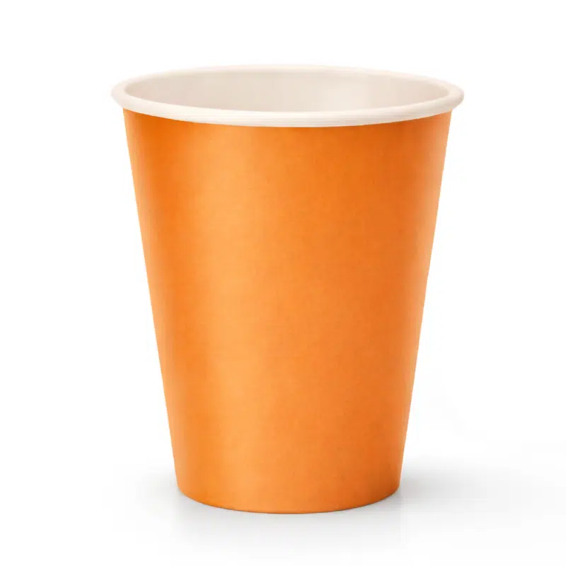 Bicchiere in cartoncino mandarino 20 cl x 25