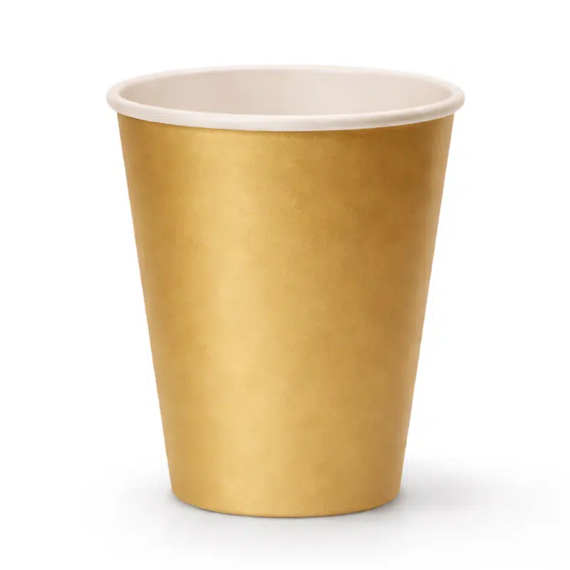 Bicchiere in cartone oro 20 cl da 25