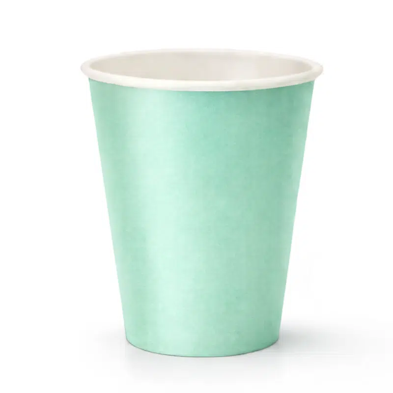 Bicchiere in cartoncino verde acqua 20 cl x 25