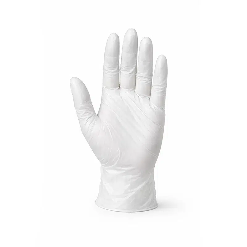 Gant vinyle à usage unique poudré / médium 7.5 par 100