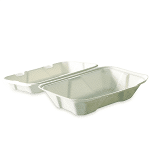 50 disposable biodegradable bagasse taco boxes 220 x 153 x 77 mm