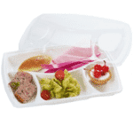 50 takeaway meal trays 4 festive compartments