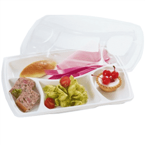 50 takeaway meal trays 4 festive compartments