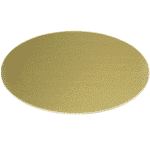 Soporte para tartas redondo de cartón dorado 20 cm