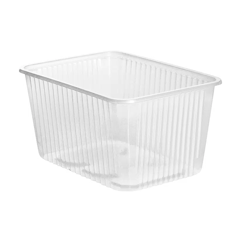 Bandeja de plástico microondable de 1500 ml, paquete de 50