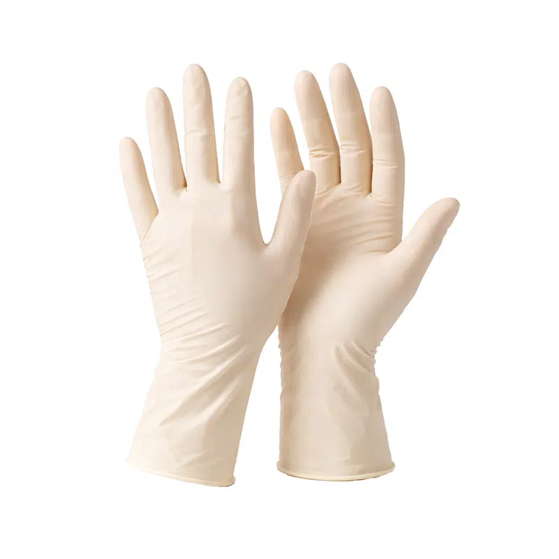 Gant latex non poudré d&rsquo;examen médium 7/8 par 100