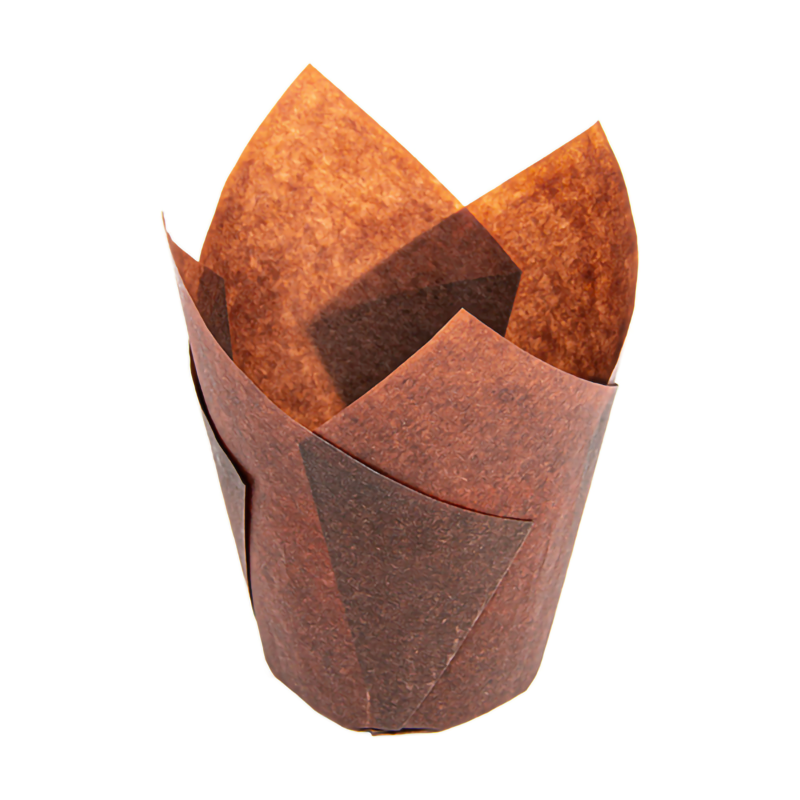 200 greaseproof brown muffin cases 15 x 15 cm