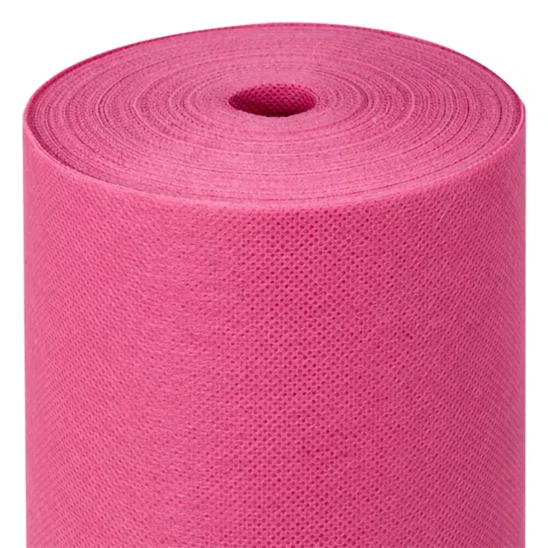 Fuschia non-woven paper tablecloth roll 1.20 x 25 m