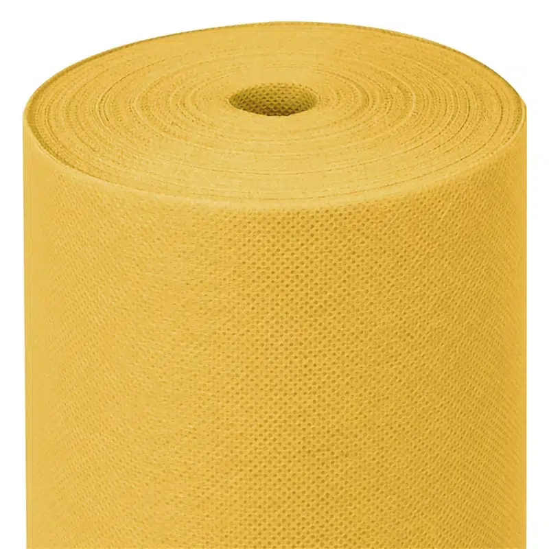 Rolo de toalha de mesa de papel não tecido amarelo 1,20 x 25 m