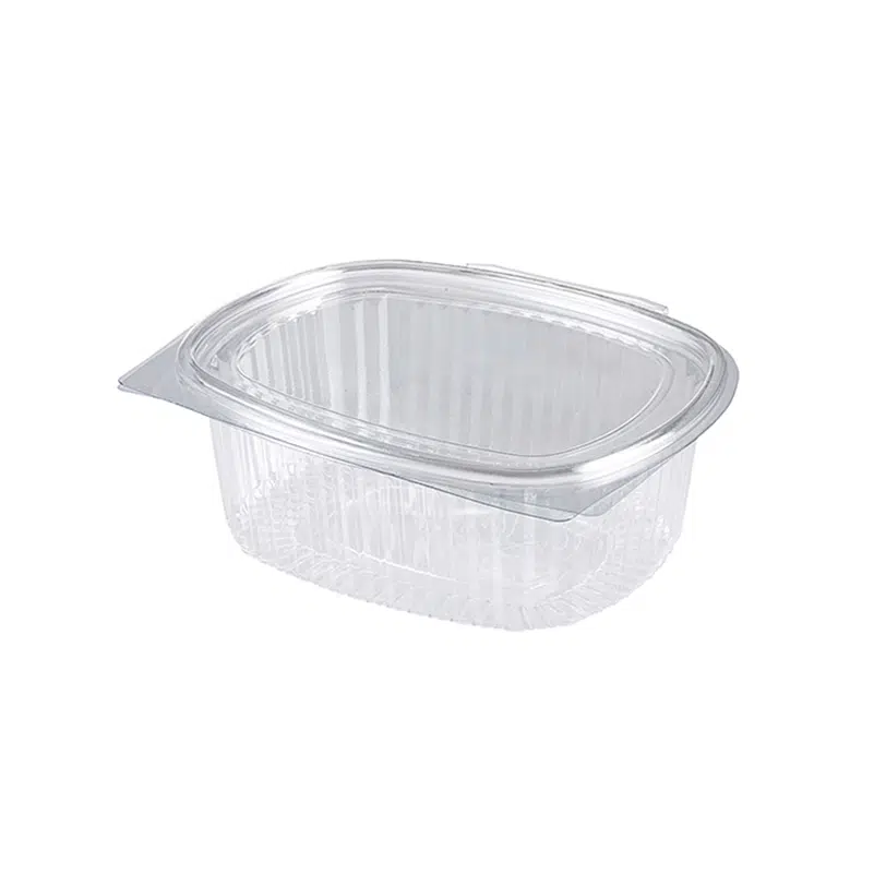 Oval food tray with hinged lid 250 ml par 600