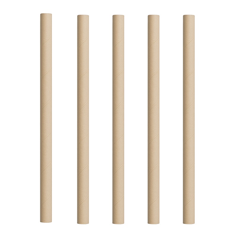 Strohhalm Bubble Tea Kraftpapier rechts 210 mm Ø 12 mm pro 50