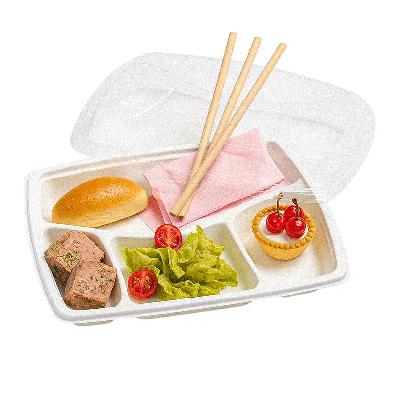 Plateau repas à emporter 4 compartiments festif par 50