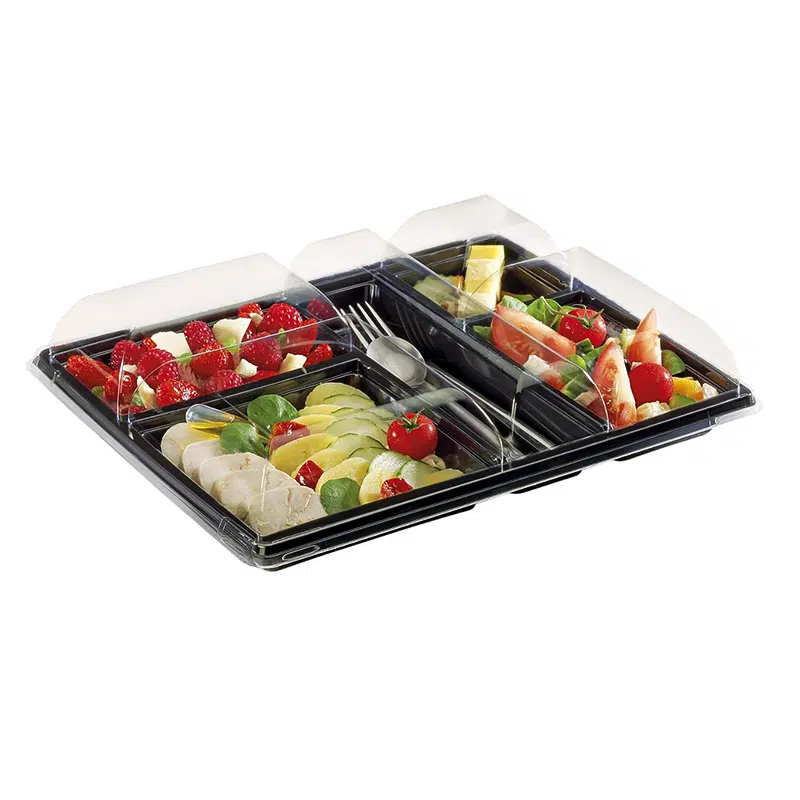 Plateau repas 5 compartiments à emporter luxe par 25