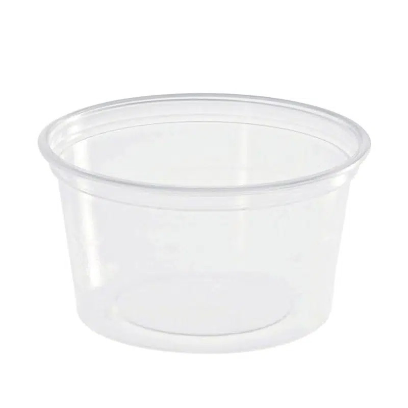 100 frascos redondos PP de 250 ml