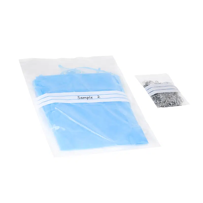 Sachet zip neutre BD fermeture à pression avec bandes blanches 60 x 80 mm par 10