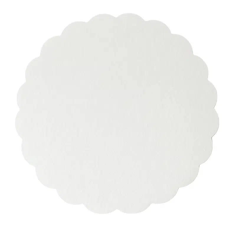 Rond blanc festonné ø26 cm par 26