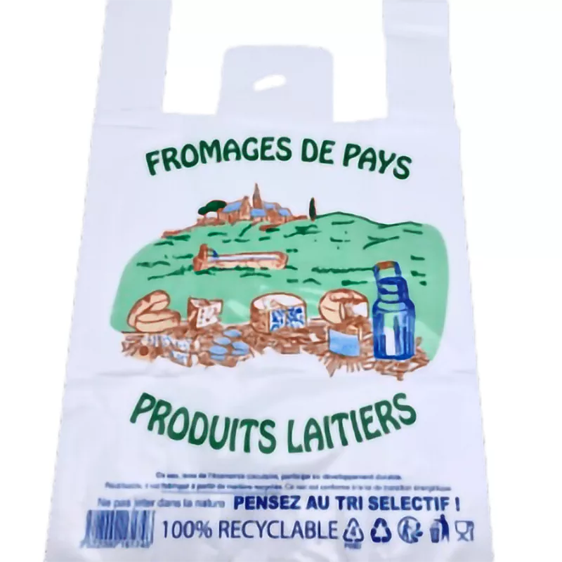 Saco de ombro “Country cheese” 26 + 12 x 45 cm 50 µ LDPE por 500