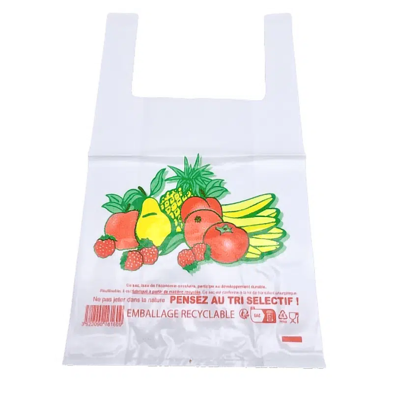 Sac bretelle « Primeur » 26 + 12 x 45 cm 50 µ en PEBD par 500