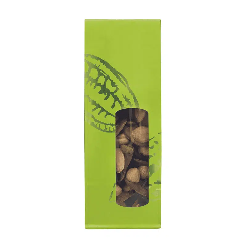 Lime confectionery paper bag 70 + 40 x 200 mm per 50