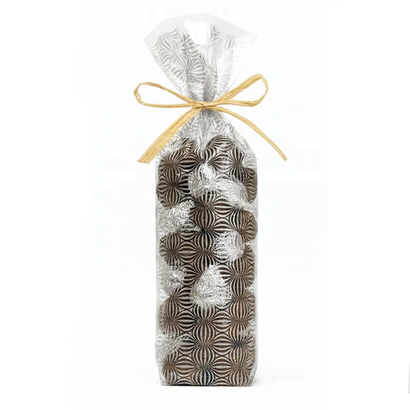 Sachet confiseries élégance argent 100 x 220 mm par 100
