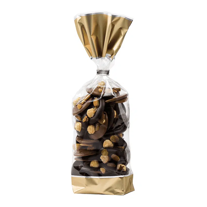 Sachet confiseries glacé or 100 x 220 mm par 100