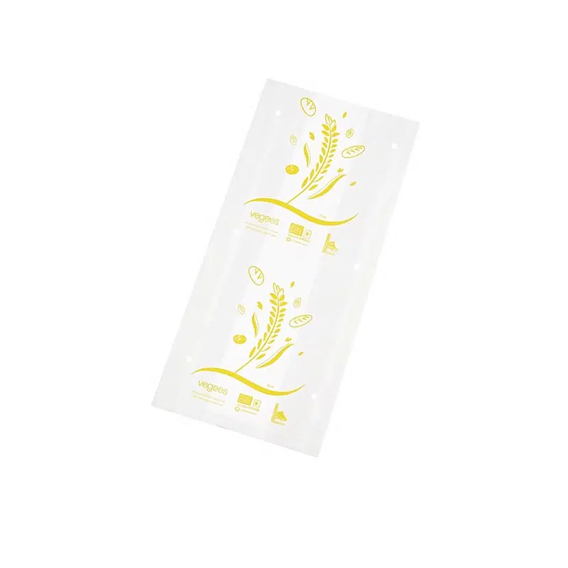 Sac à pain tranché jaune biosourcé 23 x 4 + 4 x 40 cm par 200