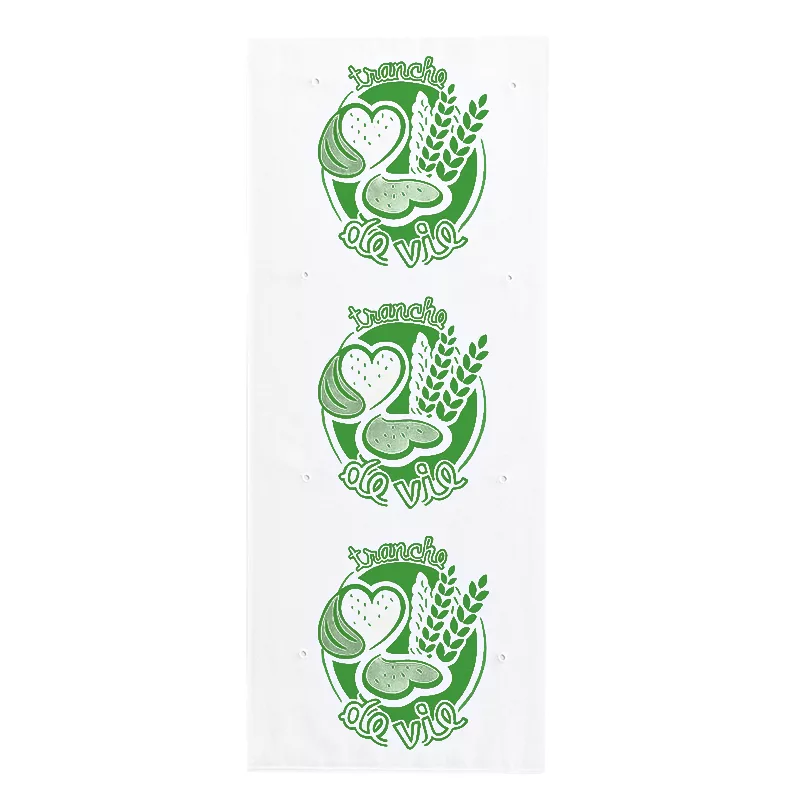 Beutel für geschnittenes Brot grün 50 Mikron 16 x 5 + 5 x 35 cm pro 100