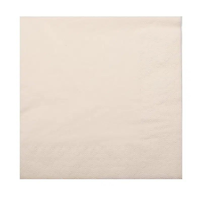 Serviette ivoire 2 plis 38 x 38 cm par 50