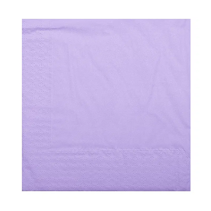 Serviette lilas 2 plis 38 x 38 cm par 50