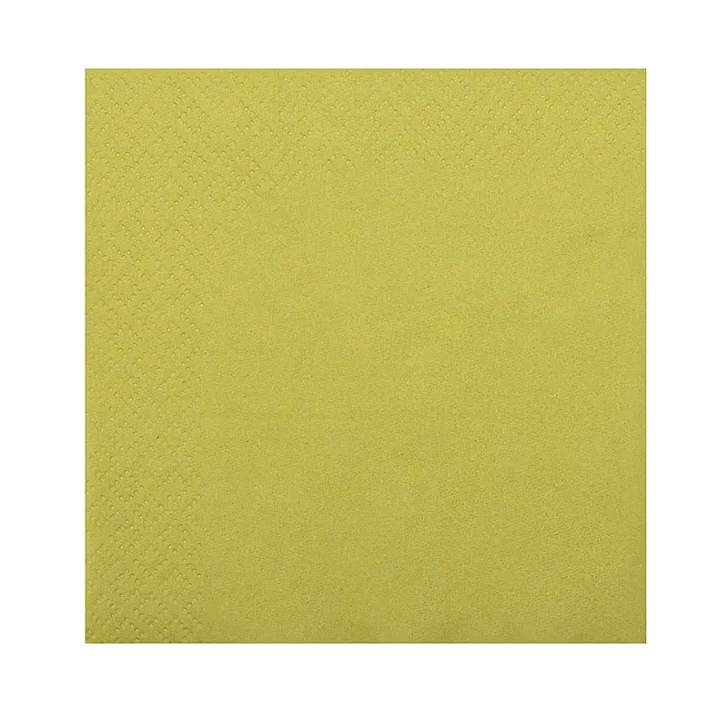 Serviette vert anis 2 plis 38 x 38 cm par 50