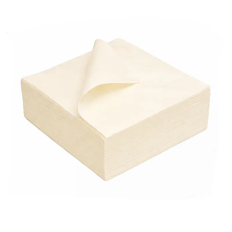 Serviette ivoire non tissée 40 x 40 cm par 50