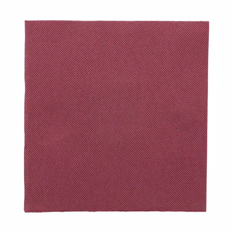 Toalla microgofrada burdeos 38 x 38 cm, paquete de 40