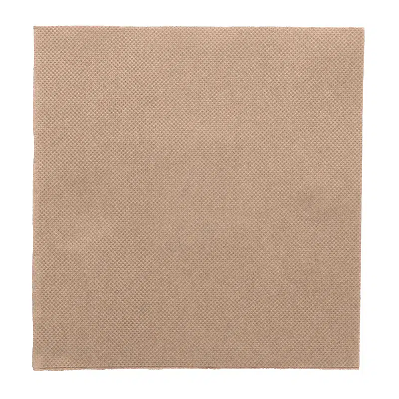 Serviette taupe micro-gaufrée 38 x 38 cm par 40