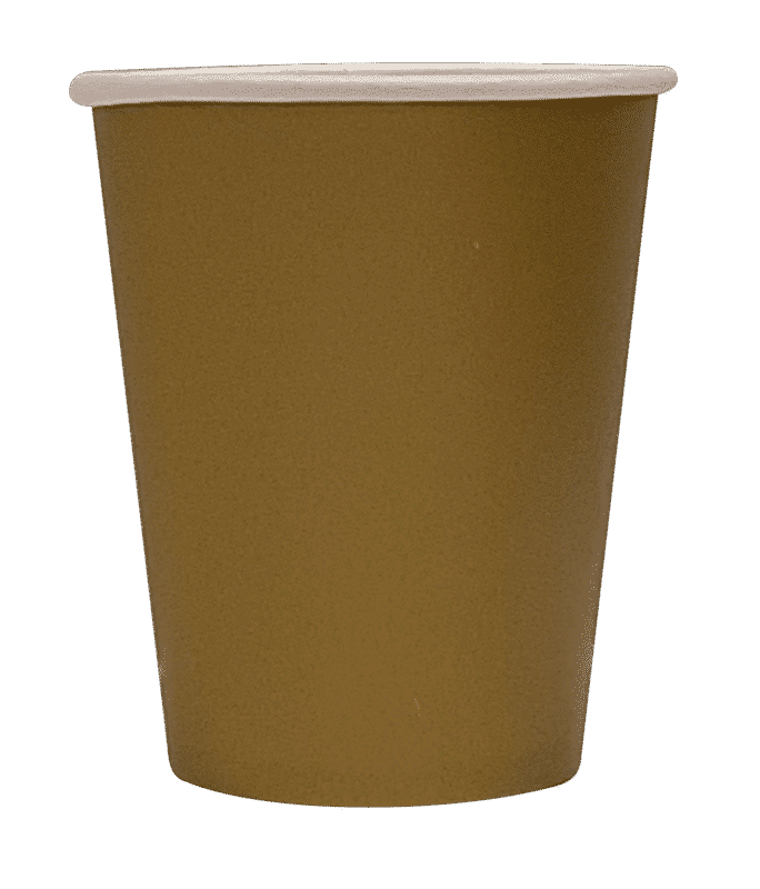 25 Pappbecher gold 20 cl