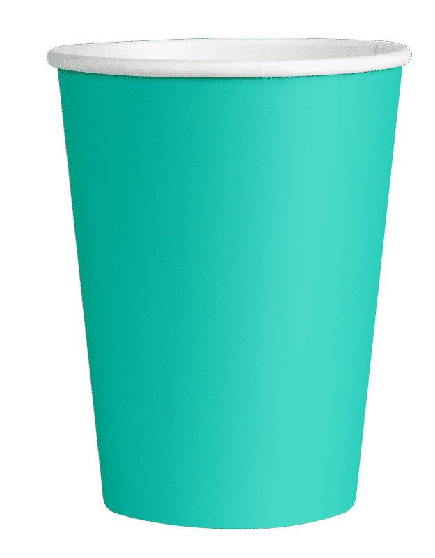 25 Pappbecher grünes Wasser 20 cl