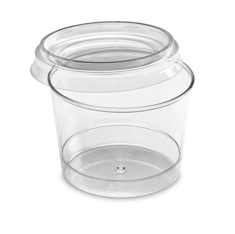 Coupes à dessert + couvercles plastique 180 ml par 30