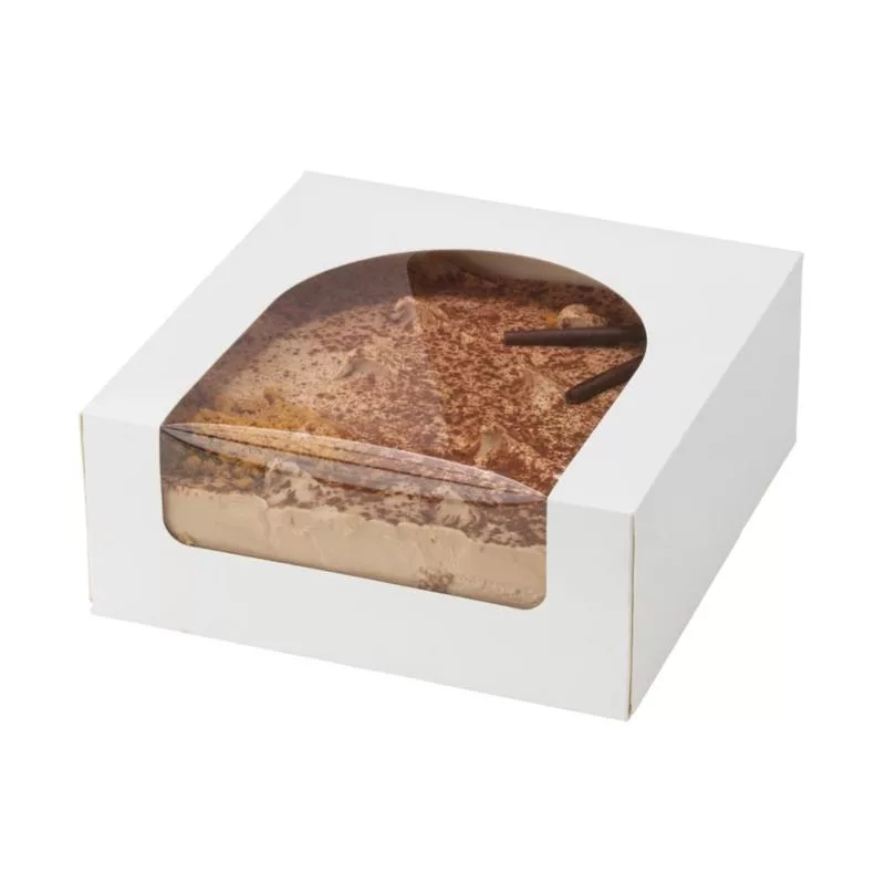 Schachtel mit 4 Cupcakes aus weißem Karton