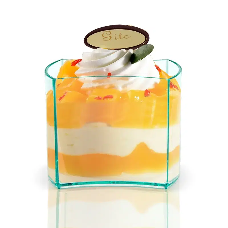Plastic half-moon jars 66 ml pack of 12