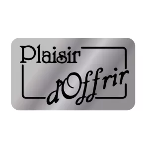 Étiquettes Argent "Plaisir d'Offrir"