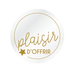Étiquettes Transparentes "Plaisir d'Offrir"