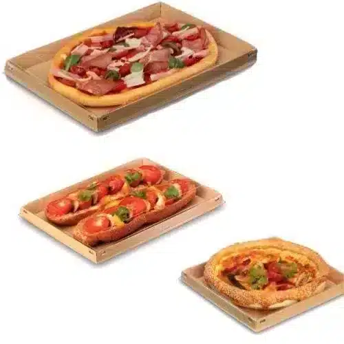 10 Tabletts aus Kraftkarton 27 x 27 cm + Deckel H 85 mm