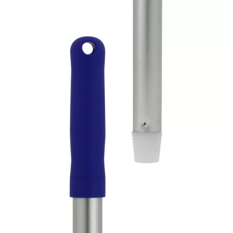 Blue French screw-on aluminium handle 140 cm