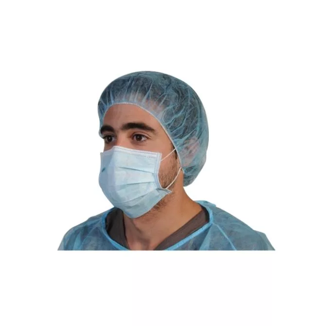 50 blaue 3-lagige chirurgische Masken mit hoher Filtration und Gummibändern