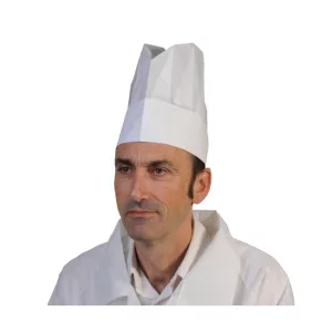 10 adjustable pleated paper toques 230 mm