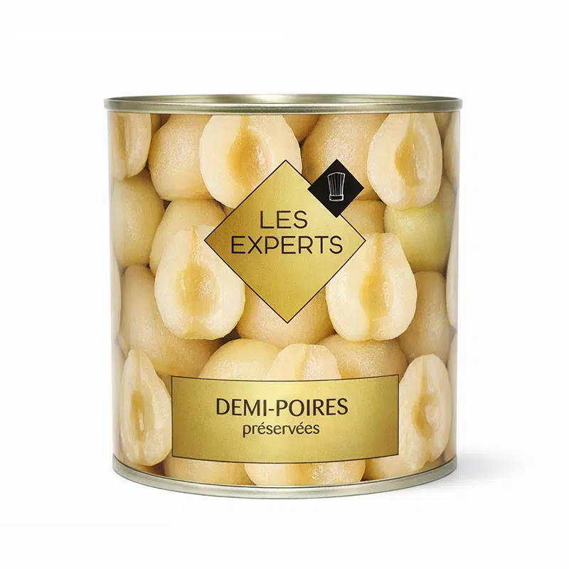 Demi-poires Williams préservées en boite 4/4