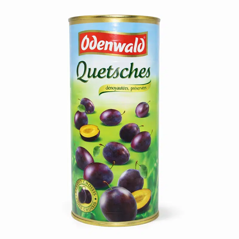 Quetsches dénoyautées préservées en boite 2/1