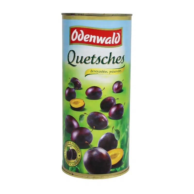 Schachteln 2/1 mit konservierten entsteinten Quetschen