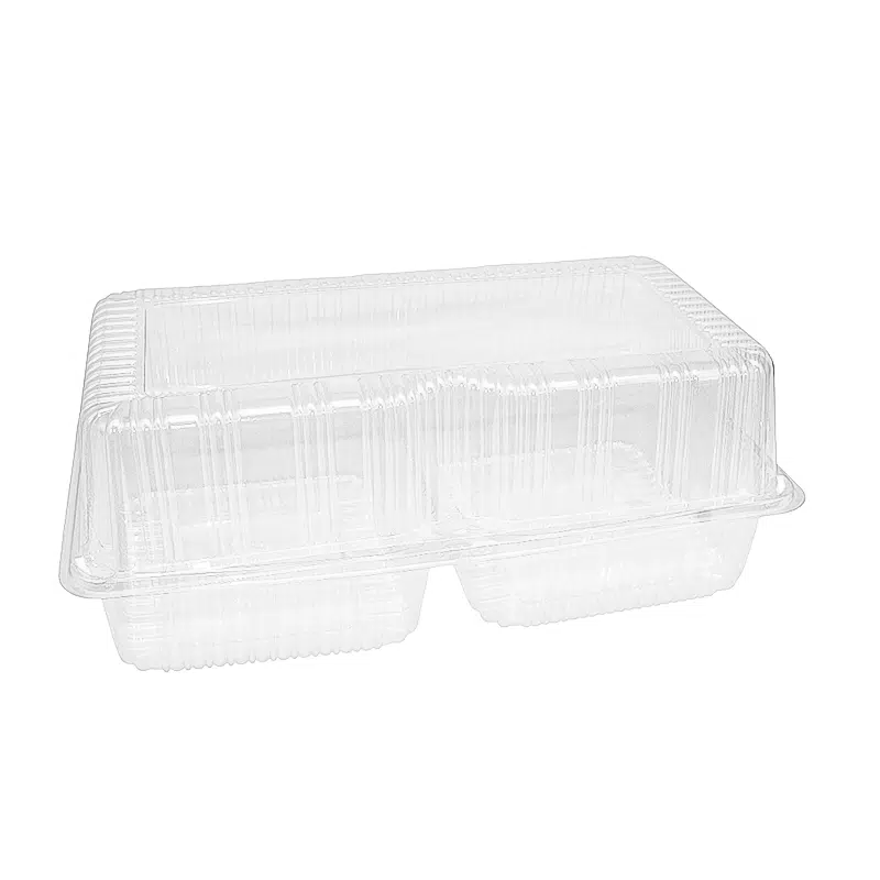 Konditoreibox mit 2 Fächern für Wiener Gebäck Kristall 36 x 18 x 15 cm pro 120