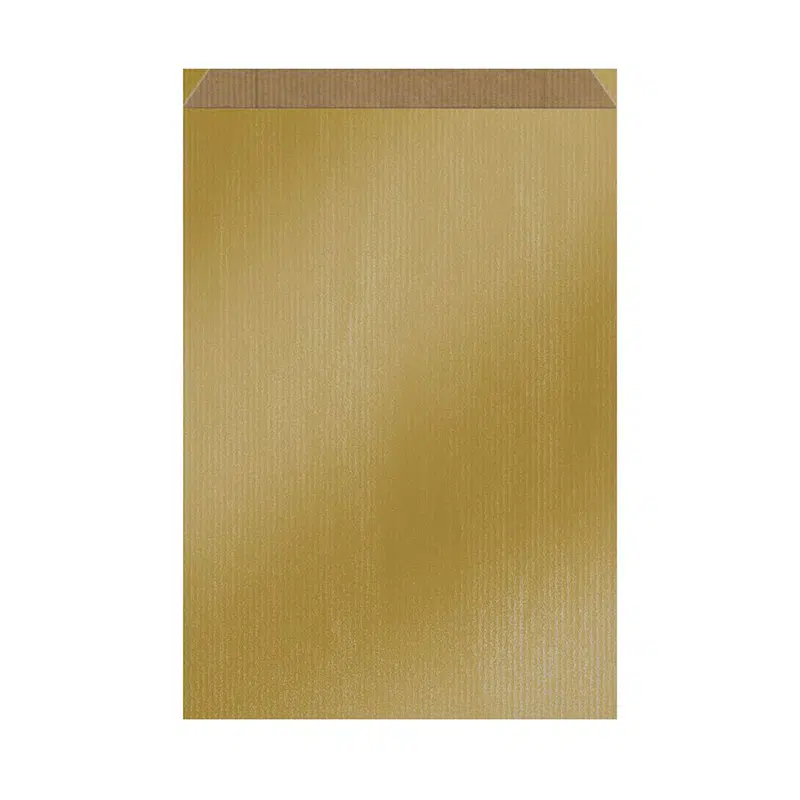 Enveloppe cadeau plate or kraft vergé 19 + 8 x 35 cm par 250